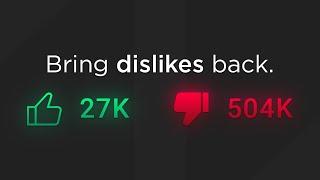 How to get DISLIKES back on YouTube!