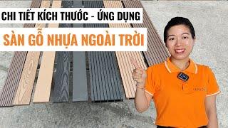 Gỗ nhựa ngoài trời có bền không? | Chi tiết kích thước sàn gỗ nhựa ngoài trời |  Gỗ nhựa composite