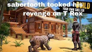 sabertooth tooked his revenge on T Rex in Jurassic survival island part 8 in long video