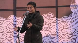 Ujjwala Maharjan performing her poem "काली"