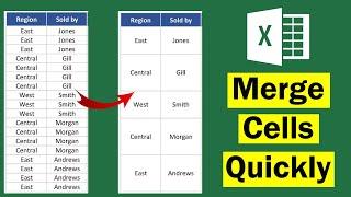 Fastest Way to Merge Cells in Excel | Merge Same Values/Duplicates in Excel