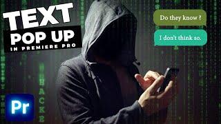 How To Create A Text Message Popup Animation In Premiere Pro