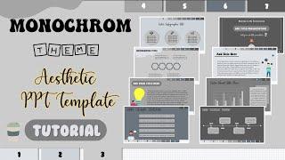 #9 Monochrome PPT Template | Free Aesthetic PPT | Simple & Elegan | Morph Transition | PPT for Man