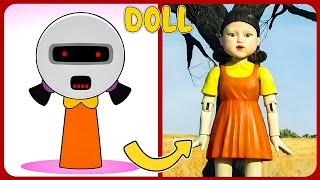 Squid Game Sprunki vs In Real Life | Doll Thanos‍️ Coffin️ Vip Seong Gi-Hun