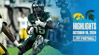 Iowa at Michigan State | Highlights | Big Ten Football | 10/19/2024