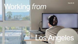 LA Vlog — Working from LA, Going to the office, and Organizing desk & kitchen & bathroom (엘에이 브이로그)