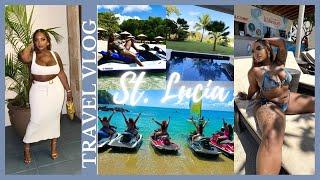 TRAVEL VLOG | GIRLS TRIP TO ST. LUCIA  | ROYALTON RESORT + VOCANO MUD BATH + STREET PARTY & MORE