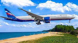 ️ 100+ CLOSE UP TAKEOFFS & LANDINGS in 1 HOUR  Phuket Airport Plane Spotting Thailand [HKT/VTSP]