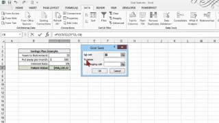 Using Goal Seek in Excel 2010 or 2013