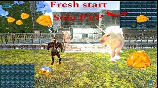 ARK MOBILE | FRESH START SOLO PVP | RAID ENEMY AND PVP