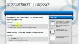 HOW ADD FLOATING SHARING GADGET TO BLOGGER