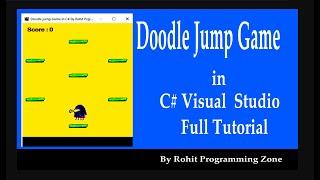 Doodle Jump Game in C# Visual Studio By Rohit Programming Zone