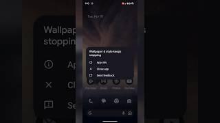 How to Fix Wallpaper and Style App Keep Crashing in Google Pixel - Android 14 Beta 1 | #shorts