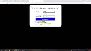 Simple Interest Calculator In JavaScript With Source Code | Source Code & Projects