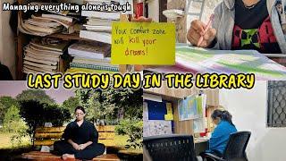 Last Day in Library  |  Productive Study Day in the life of UPSC student in Delhi ⏰ | #studyvlog