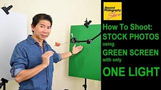 How to shoot Stock Photos using only 1 Light & Green Screen