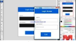 How to make java login With Photoshop