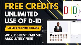 Studio d id ai free unlimited, Free credits, D-ID credit problem solved