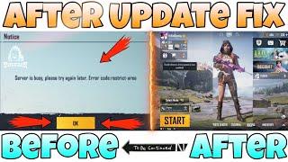 Server is busy, please try again later. Error code.restrict-area how to solve this PUBG Mobile |