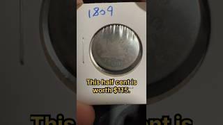 This Half Cent Coin Is Worth $100 #money #facts #coincollecting #history #knowledge #shorts #short