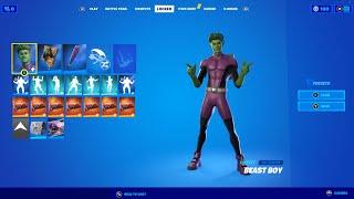 Fortnite BEAST BOY Bundle EMOTE Showcase w Audio!