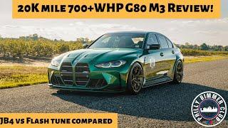 20K Mile 700+ WHP BMW G80 M3 Manual Review - JB4 vs Flash tune compared