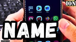 Samsung Galaxy Android How to Change Name