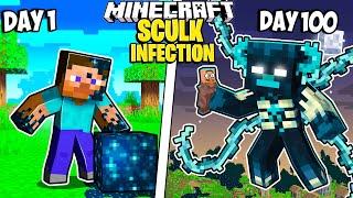 I Survived 100 Days in a SCULK INFECTION in Minecraft