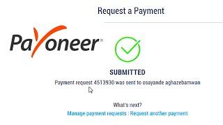First Time Send a Payment Request from Payoneer to International Clients