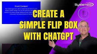 Divi Theme Create A Simple Flip Box With ChatGPT