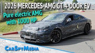 2026 Mercedes-AMG GT 4-Door EV Prototype 1000 HP Vision AMG Concept Spied Testing Near Nürburgring