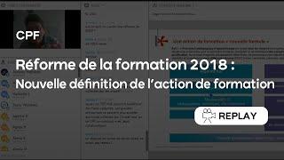 Réforme de la formation 2018 : Nouvelle définition de l’action de formation