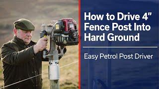 Driving 4" (100mm) Fence Post into Hard Ground - Easy Petrol Post Driver