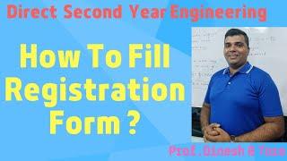 How fill direct second year engineering registration form 2021-22