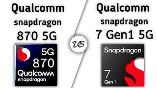 Snapdragon 870 vs Snapdragon 7 Gen 1 | Test & Benchmark ?