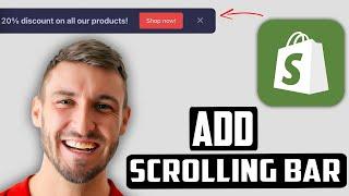 How to Ddd Scrolling Announcement Bar Shopify - Shopify Tutorial