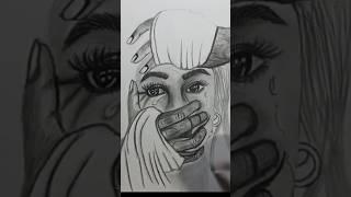 Save girl pencil drawing ( stop Rape)  #viral #shorts