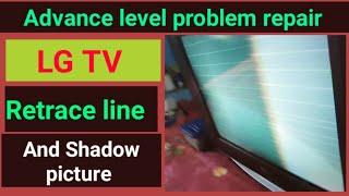 LG crt tv Retrace line & shadow picture. How to repair lg tv picture problem. @TarangaElectronic