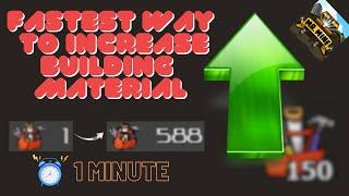 Fastest Way To Increase Building Material In Mr.Mine || GAINED OVER 500 IN ONE MINUTE