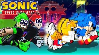 PIXEL SONIC/TAILS Help Us ESCAPE CYBER STATION!!(Sonic Speed Simulator)