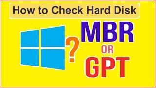 How to Check MBR or GPT Partition Style in Windows | MBR vs GPT | Disk Management | Tech Education