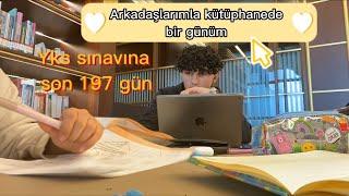 Arkadaşlarımla kütüphanede bir günüm , saat 04.00’te kalkmak , 07.30 saat çalışmak #yks2023