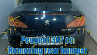 DIY Peugeot 307 cc: Removing the rear bumper