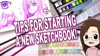 Starting a NEW Sketchbook! | Tips | Testing Arteza Art Supplies!