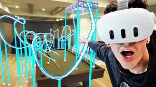 I BUILT A ROLLERCOASTER IN MY LIVING ROOM (in VR) | CoasterMania