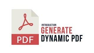 Generate Dynamic PDF in PHP : Introduction