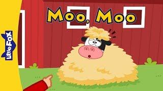 Moo Moo | Learning Songs | Little Fox | Animated Songs for Kids