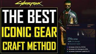 Cyberpunk 2077 - Crafting The BEST ICONIC Armor - MAX Mod Slot Armor