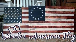 DIY Wooden 4th of July Flag / How To Make Wooden Flag