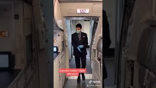 Flight Attendant First Day back after being furloughed   #Shorts